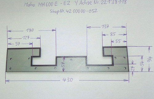 Abstreifer maho mh600e - maho, y