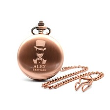 Taschenuhr graviert Kupfer Uhr