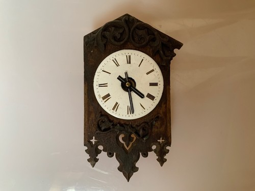 Wanduhr klein antik holz - wanduhr,