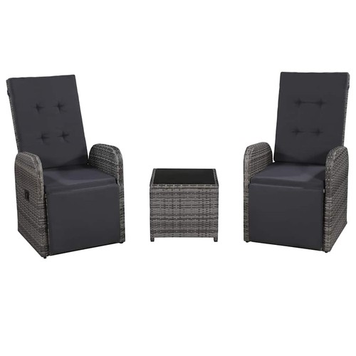 Bistroset tlg poly rattan - 3-tlg.,