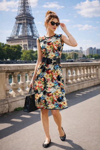 Vintage kleid rosen - vintage,