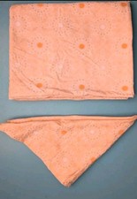 damast bettwäsche aussteuer Lachs Vintage 60ies 70ies rosa