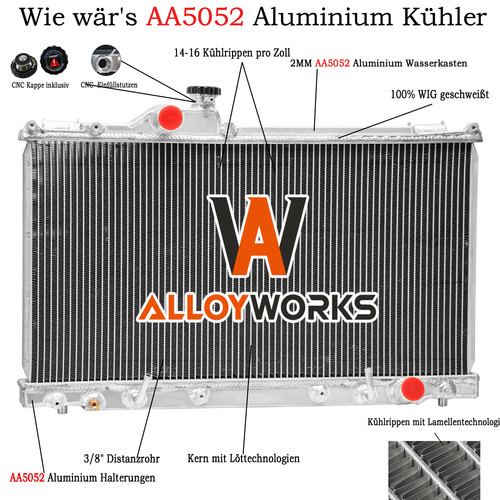 Aluminum rows kühler für - rows,