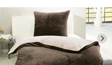 Götze Cashmere feeling Wendebettwäsche Schokobraun-Creme 135x200/80x80cm 5tlg ?