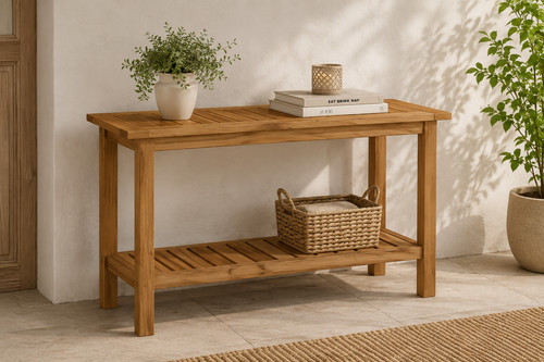 Konsolentisch teak massivholz - konsolentisch,