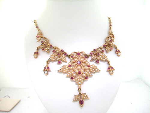 Antik juwelen rubin perlen - juwelen,