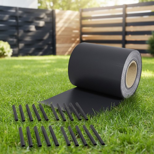 35m pvc zaunfolie anthrazit - pvc,