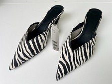 Heeled Sandals Black Zebra Gr