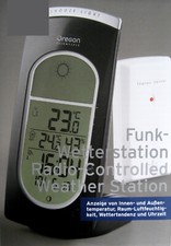 Funk-Wetterstation Anzeige von Innen-& Außentemperatur,Raum-Luftfeuchtigkeit