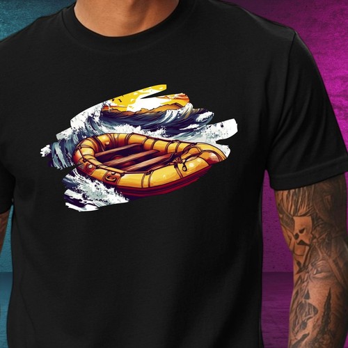 Shirt herren rafting boot - t-shirt,