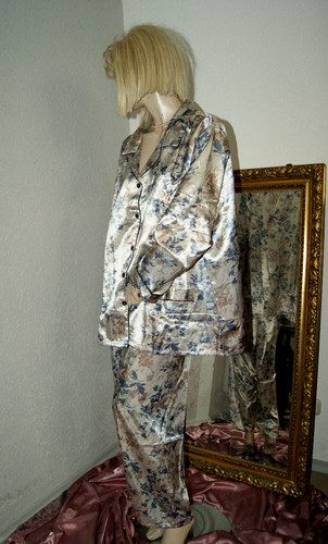 Satin pyjama schlafanzug - satin, *