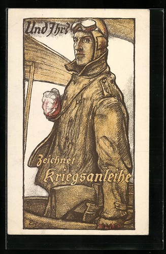 Ansichtskarte kriegsanleihe - ansichtskarte,