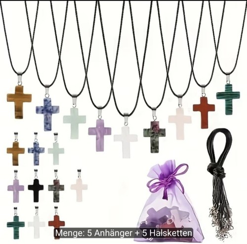 Naturstein kreuz anhänger - kreuz,