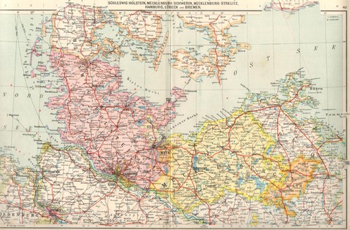 Landkarte schleswig holstein - landkarte., schleswig-holstein