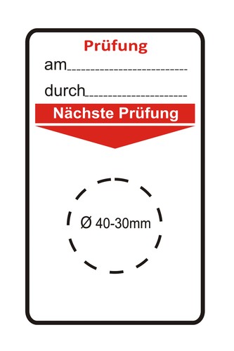 Grundplaketten-Prüfplaketten-