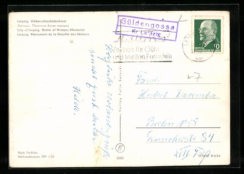 Landpoststempel güldengossa - landpoststempel,