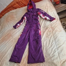 Schneeanzug, Skianzug, Gr. 122, WHITE SERIES PLUS, lila/rot/weiß, Kapuze, schick