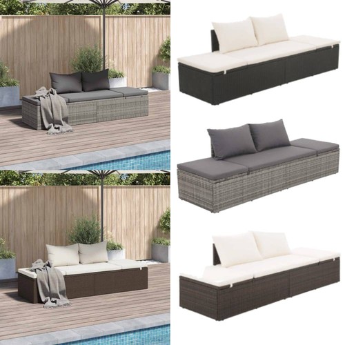 Sonnenliege poly rattan - sonnenliege,