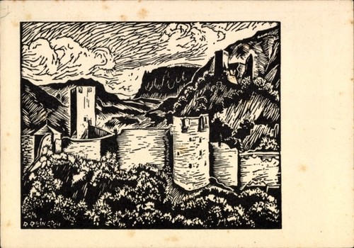 Südtirol deutsche burgen - ak,