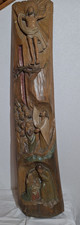 120x 25 cm !!!!!! Holz Relief biblische Szenen geschnitzt farbig Oberammergau