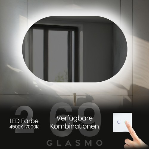 Badspiegel mit led - badspiegel,
