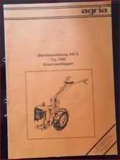 Agria Einachsschlepper 340/5 Betriebsanleitung