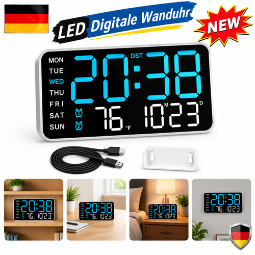 Wanduhr großes display - großes,
