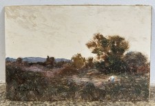Öl Auf Holztafel Signiert