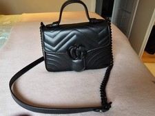 Original kleine Gucci GG Marmont Henkeltasche schwarz NEU 2300€