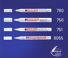 Edding 750/751/780/8055 weiß Glanzlackmarker Lackmarker