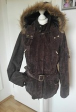 TOP Lederjacke Wildleder Parka