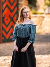 LARP Mittelalter Kurzarmbluse Bluse Top Vera Leonardo Carbone große Farbauswahl