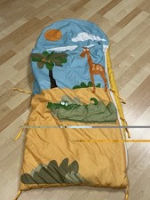 Vertbaudet Kinder Schlafsack 129x59cm Safari Krokodil Giraffe Camping Gebraucht