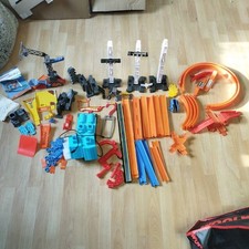 Hot Wheels Set Bahn Konvolut ca. 100 Einzelteile | Gebraucht Verschiedene Teile