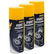 MANNOL Rust Dissolver Rostlöser Spray Rostentferner 3x 450 ml Multifunktionsöl