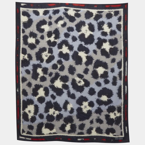 Wollschal kenzo blau bedruckt - wollschal,