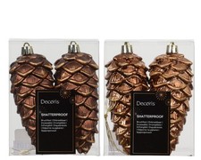 2 Christbaumschmuck Zapfen