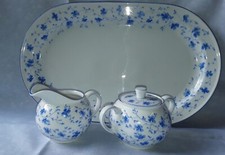Arzberg Service Teile No. 292 blau - weiß, Streublumen Zucker - Milch - Platte