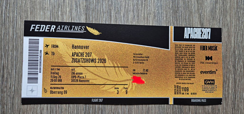Apache 207 ticket - für, sammler