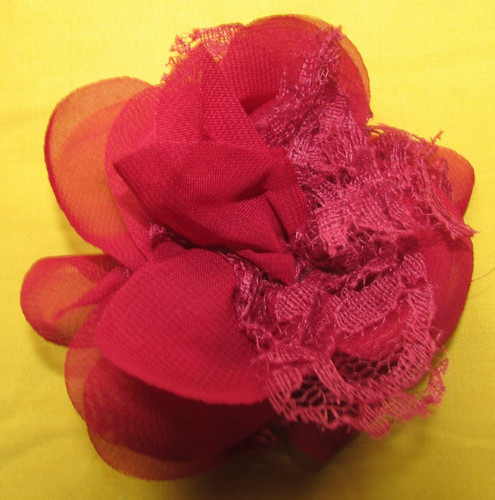 Damen haargummi blume brosche - blume,