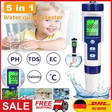 5in1 Digital Messgerät PH/EC/TEMP/SALT/TDS Tester Pen Trinkwasser Prüfer