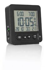 Funkwecker mit Snooze-Funktion Schwarz 2 Weckzeiten einstellbar 