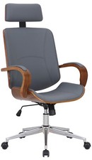 Bürostuhl Holzrahmen walnuss