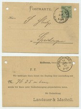 95713 - Postkarte Landauer & Macholl - Heilbronn 11.1.1893 nach Spaichingen