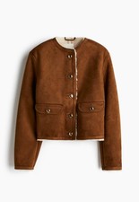 H&M Teddyfleece Jacke Braun |