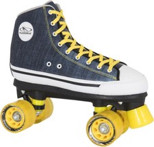 HUDORA Roller Skates Blue Denim Größe 36 - Rollschuhe im Jeans Look Denim
