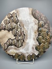 RUSCHA Keramik Wandplatte Vintage Wandbild mit Flußlandschaft Bäume WGP 70er TOP