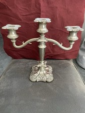 Antiker Kerzenhalter, Versilberter Kerzenständer, 19th Century Kerzenhalter