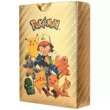 55 Stück  Karten Pokemon Sammlung Bundle Metall Gold Mint Vmax GX Mega Pikachu