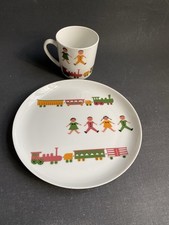 Arzberg Kindergeschirr-Set Teller & Tasse – Zug & Kinder-Motiv – bunt & fröhlich
